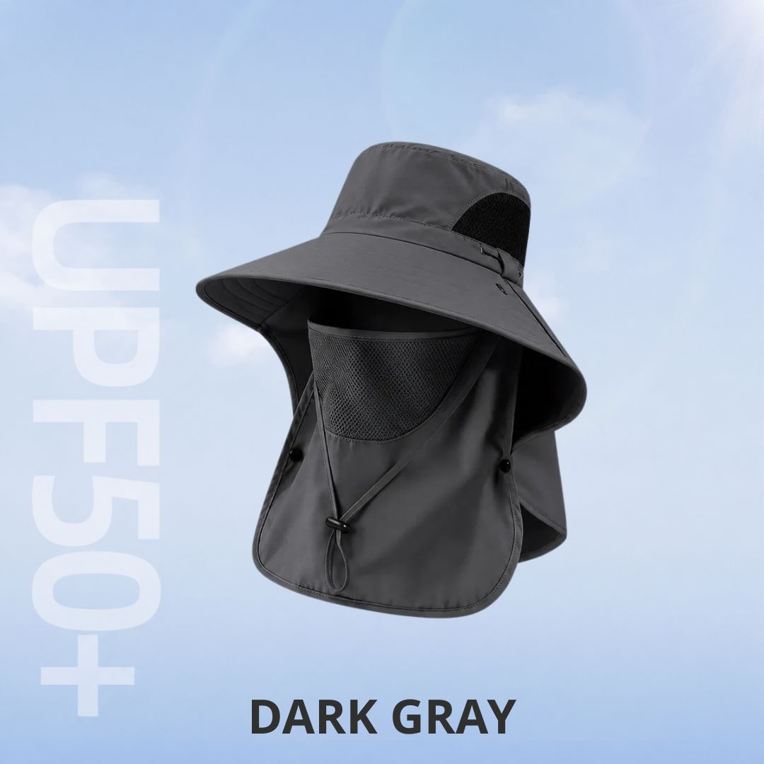 50+ Sun Protection Hat With Full Face & Neck Coverage