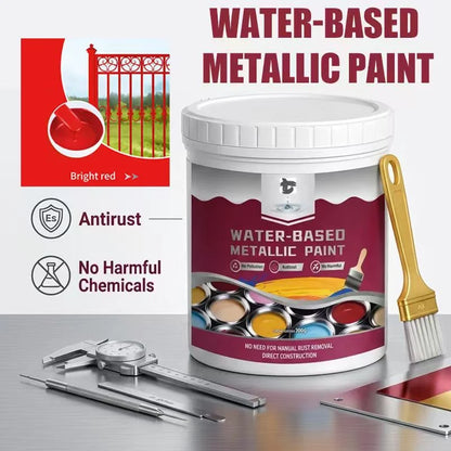 🛡️ Water-Based Rust Converter & Metallic Paint – Stop Rust. Restore Metal.