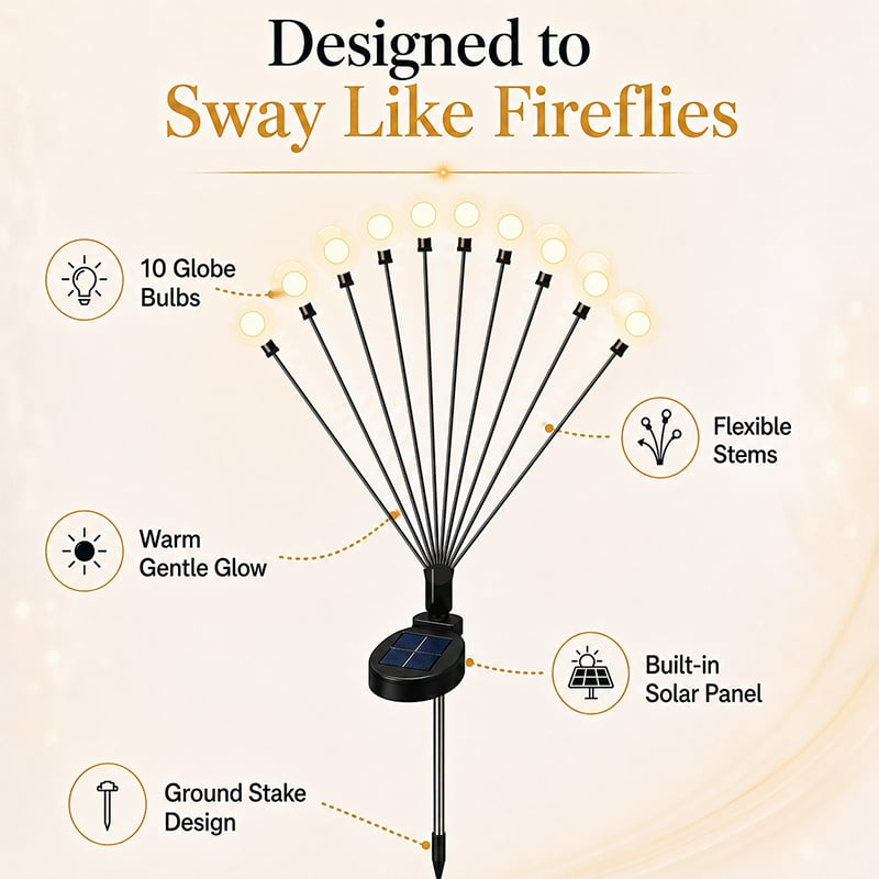 💡 Solar Firefly Garden Stake Lights💡