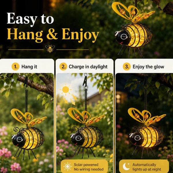 Hanging Solar Bee Light – Spread Joy Day and Night 🌞🌜