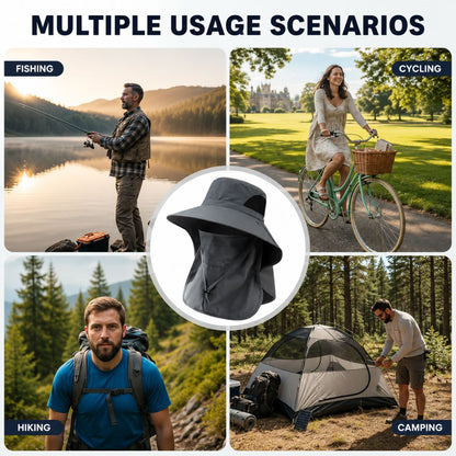50+ Sun Protection Hat With Full Face & Neck Coverage