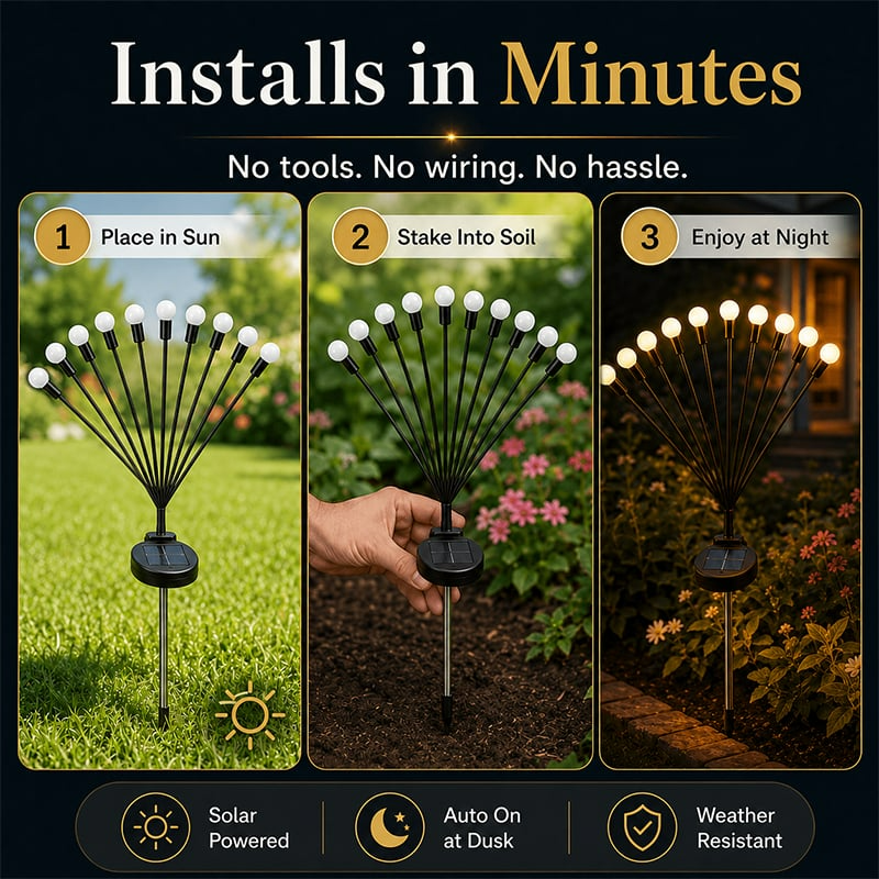 💡 Solar Firefly Garden Stake Lights💡