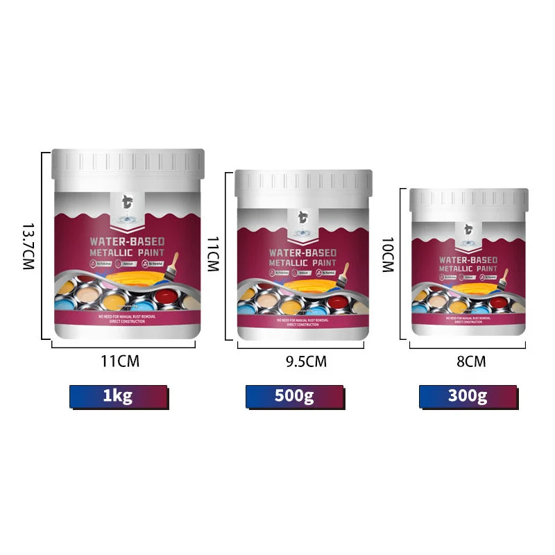 🛡️ Water-Based Rust Converter & Metallic Paint – Stop Rust. Restore Metal.