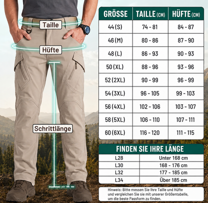 FlexCamo – Wasserdichte taktische Herren-Hose mit geradem Schnitt und 9 Taschen