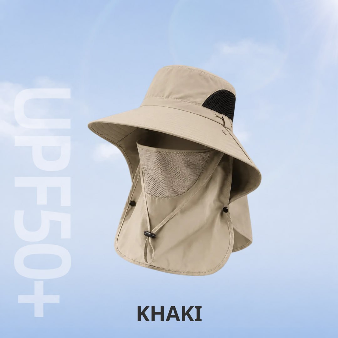 50+ Sun Protection Hat With Full Face & Neck Coverage