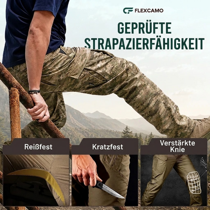 FlexCamo – Wasserdichte taktische Herren-Hose mit geradem Schnitt und 9 Taschen