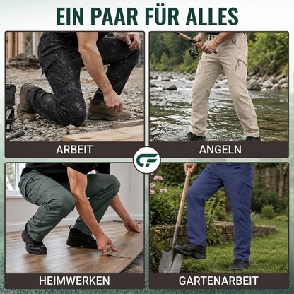 FlexCamo – Wasserdichte taktische Herren-Hose mit geradem Schnitt und 9 Taschen