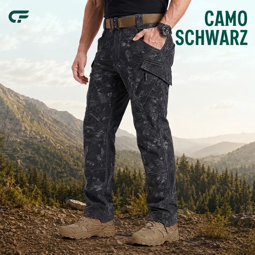FlexCamo – Wasserdichte taktische Herren-Hose mit geradem Schnitt und 9 Taschen