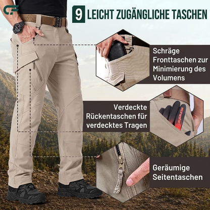 FlexCamo – Wasserdichte taktische Herren-Hose mit geradem Schnitt und 9 Taschen