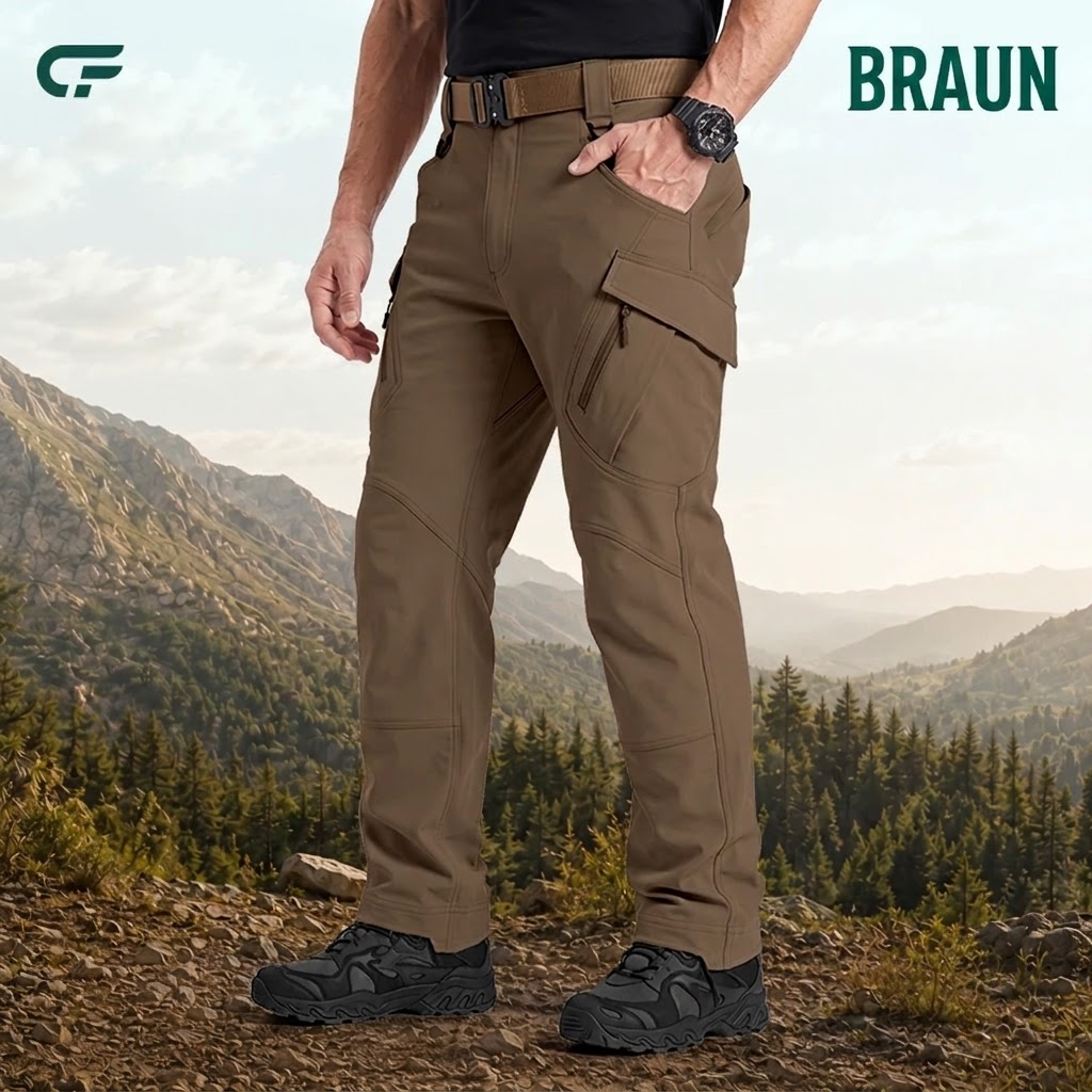 FlexCamo – Wasserdichte taktische Herren-Hose mit geradem Schnitt und 9 Taschen